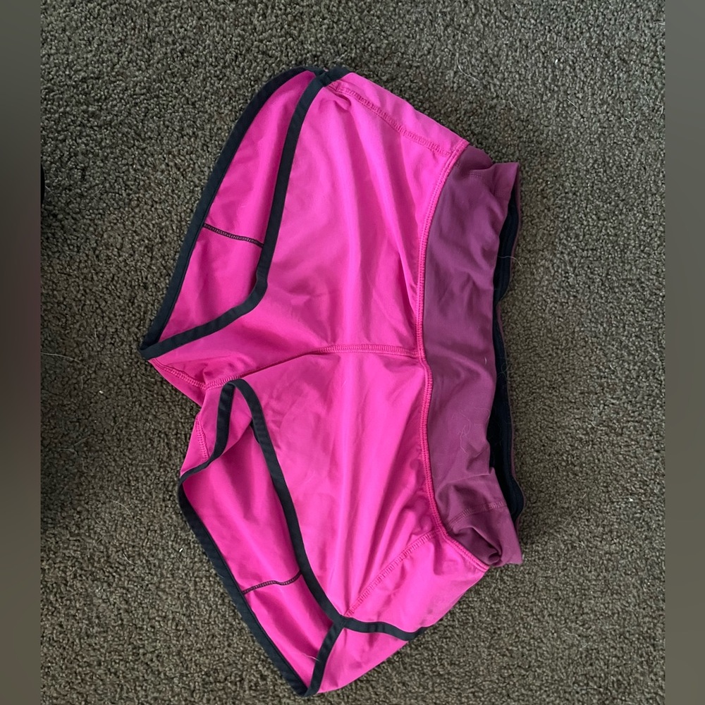 pink lululemon shorts